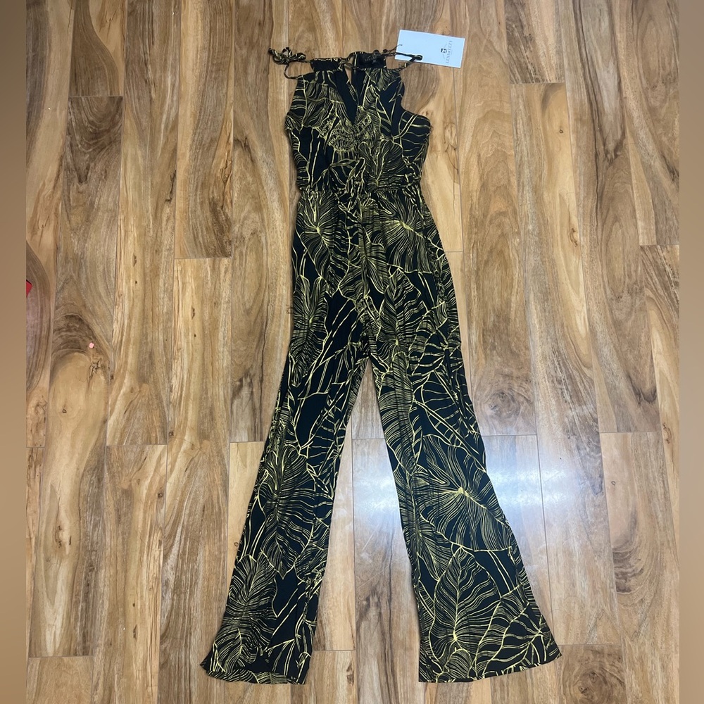 Gold/Black Kalo Halter Jumper